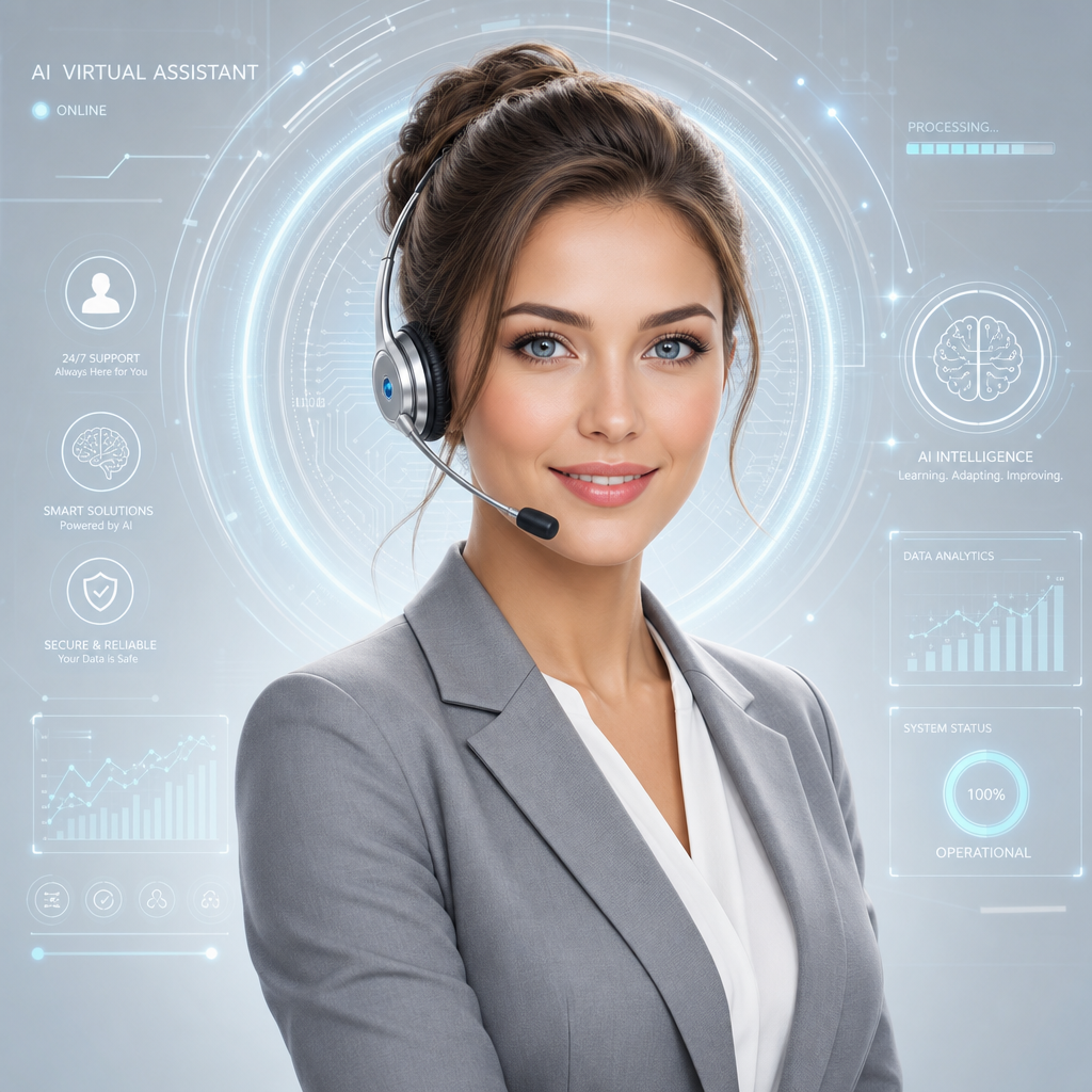 Half human, half AI virtual phone answering support agent