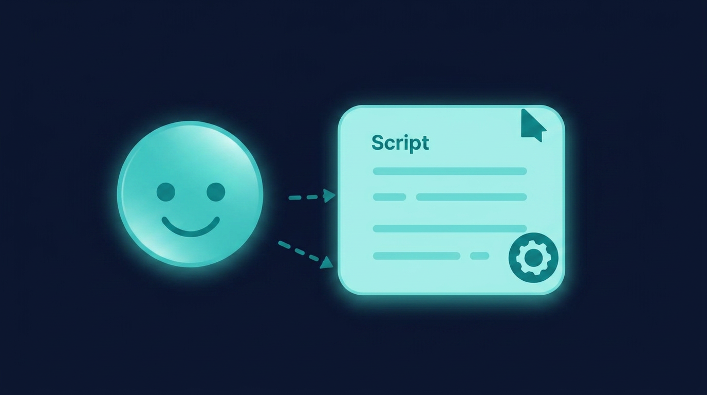 You control the script
